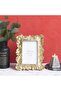 Vintage Picture Frame 4x6" Golden Feather Antique Photo Frame - 5