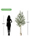 182cm (6ft) Fake Olive Tree Bendable Branches PE Foliage Indoor Outdoor Hotel Decor. - 6