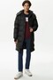 Down Fill Parka Long Length Goose down Filled Detachable Hooded Men's Parka Black - 8
