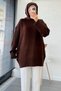 Basic Oversized Knitwear Sweater – Brown - 5