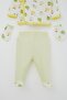 Baby Boy Hospital Release 5-Piece Cute Little Apple Patterned 0-3 Months, Ecru - 4