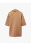 Long Sleeve Buttoned Double Breasted Long Cashmere Coat with Pockets - 4
