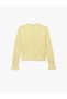 Crew Neck Buttoned Ruffled Knitwear Cardigan - 3