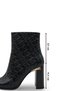Women's Black Crocodile Patent Leather Boots – 9.5 cm Heels, Square Toe Stylish and Modern Casual Style. - 5