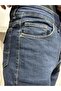 Men's Indigo Regular Fit Stretch Fabric Stretch Jeans - 5