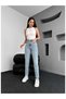 Çnr Mom Fit Jeans Denim Jeans High Waist Trousers Boyfriend New Hsn