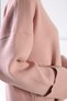 Pink Long Sleeve Side Slit Turtleneck Cashmere Women's Knitwear Sweater - 4
