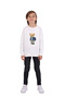 Boy's Sweatshirt Teddy Bear Printed Crew Neck 3-Thread Fleece-Lined 5-10 Years Old Ecru - 3