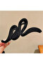 Black velvet textured curved modern latch buckle - 3