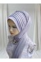 Accessories Included Light Gray Stretch Fabric Fabric Single-Piece Model Practical Shawl Ready-Made Turban Ready-Made Veil Ready-Made Shawl - 3