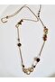 Tiger Eye Natural Stone Steel Long Necklace 90 cm - 3