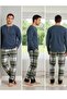 Men's Pocketed Winter Fleece Pajamas Set 2252P - 2
