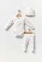 Flower Print Double-Breasted Baby Girl Set
