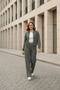 Smoked Fleece-Lined Knitwear Pants Bomber Jacket Women's Top-Bottom Set - 5