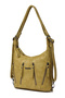 Barcelona Daily Medium Size Zipper Detailed Multi-Pocket Women's Shoulder and Backpack Pistachio Green - 3