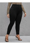 Pink Black High Waist Battal Stretch Fabric Plus Size Super Skinny Jean Denim Pants - 2