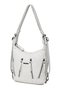 Barcelona Daily Medium Size Zipper Detailed Multi-Pocket Women's Shoulder and Backpack White - 3