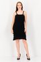 Women Knitted Midi Dress, Black - 4