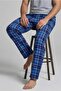 Men's 100% Cotton Interlock Pajama Pants Casual Home Wear Comfortable Plaid Sweatpants Single Bottom - 3