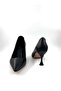 Genuine Leather High Heels Black Stiletto - 3