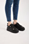 Women's Black Platform Sneakers – Thick Sole Casual Sneakers - 4