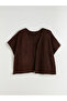 Lcw Visionbrown Shawl Collar Oversized Women's Knitwear Poncho - 5