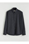 Regular Fit Long Sleeve Dobby Men's Shirt - 5