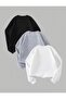 Girls' Circular Neck Mini Ribbon Printed Triple Sweatshirt - 2