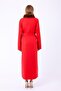 Genuine Alpaca Wool Coat with Red Natural Sable Fur Accessories - 6