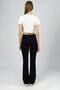 Women's High Waist Stretch Fabric Stretchy Flared Pants Leggings Black - 5