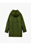 Leather-Look Waterproof K Hooded Coat with Faux Fur Inside and Zippered Pockets - 4