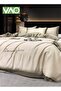 4PCS Satin Comforter Set, Bedding Sheet Set, AB Side Embroidery Bedding Set, Skin-friendly and Soft - 2