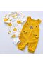 Nafi̇tto Teddy Bear Embroidered Baby Boy 3-Piece Romper Set – Bodysuit, Romper and Socks |   3-6-9 Months Baby Outfit - 3