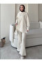 Women's High-Waisted Buttoned Scuba Pants Hijab Suit