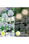1 Set Of 2 Solar Aluminum Wire Ball Decorative Lights, Warm White - 6
