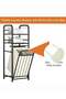 Laundry Basket Rack - Hamper with Storage Shelf, Spliced Iron Bathroom Laundry Rack - 2
