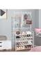 5-layer multifunctional floor to ceiling coat rack and shoe rack integrated - 4