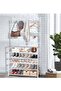 5-layer multifunctional floor to ceiling coat rack and shoe rack integrated - 5