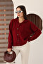 Hooded Long Sleeve Lace-Up Four Button Soft Textured Stylish Standard Length Winter Basic Knitwear Cardigan - 4