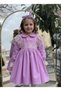 Girl's Pink Lace Detailed Lilac Koran Ceremony Dress + Buckle - 4