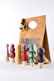 Wood Wooden Tree Ornament 6 Pieces 21050 - 3
