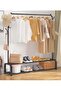 Floor-To-Ceiling Hanger, Multifunctional Metal Coat Rack With Storage Rail, Used For Suitcases, Shoe - 2
