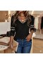 Women's V-Neck Stylish Leopard Touch Blouse ~ New Season Special~