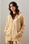 Beige Anthracite 3 Thread Basic Cardigan - 2