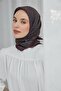 Viscose Velora Scarf Cherry Gray Striped Lightweight Flowy 90X90 - 7