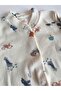 Baby Romper 0-9 Months Comfortable Breathable Snap Fasteners 100% Pure Cotton Soft Anti-Allergic Dino with Booties - 4