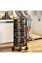 4 Tier Kitchen Storage Trolley with Wheels for Fruits & Vegetables Shelf for Kitchen (Black) circle - 5