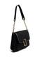 Black - Black Suede Women's Shoulder Bag Sp1147 - 2
