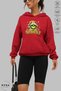Unisex Hoodie Long Sleeve Grinchy Printed Hooded Fleece-Lined Oversized Cotton Sweatshirt - 4