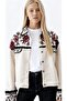 Women's Embroidered White Vintage Cashmere Jacket - 2